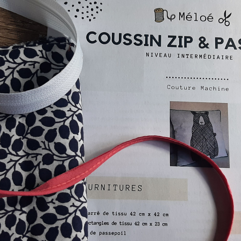 Kit Housse de coussin zippée - Atelier Méloé